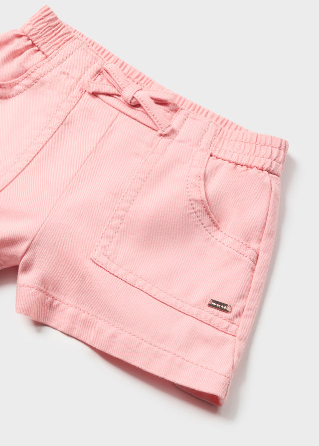 Baby Pink Twill Shorts