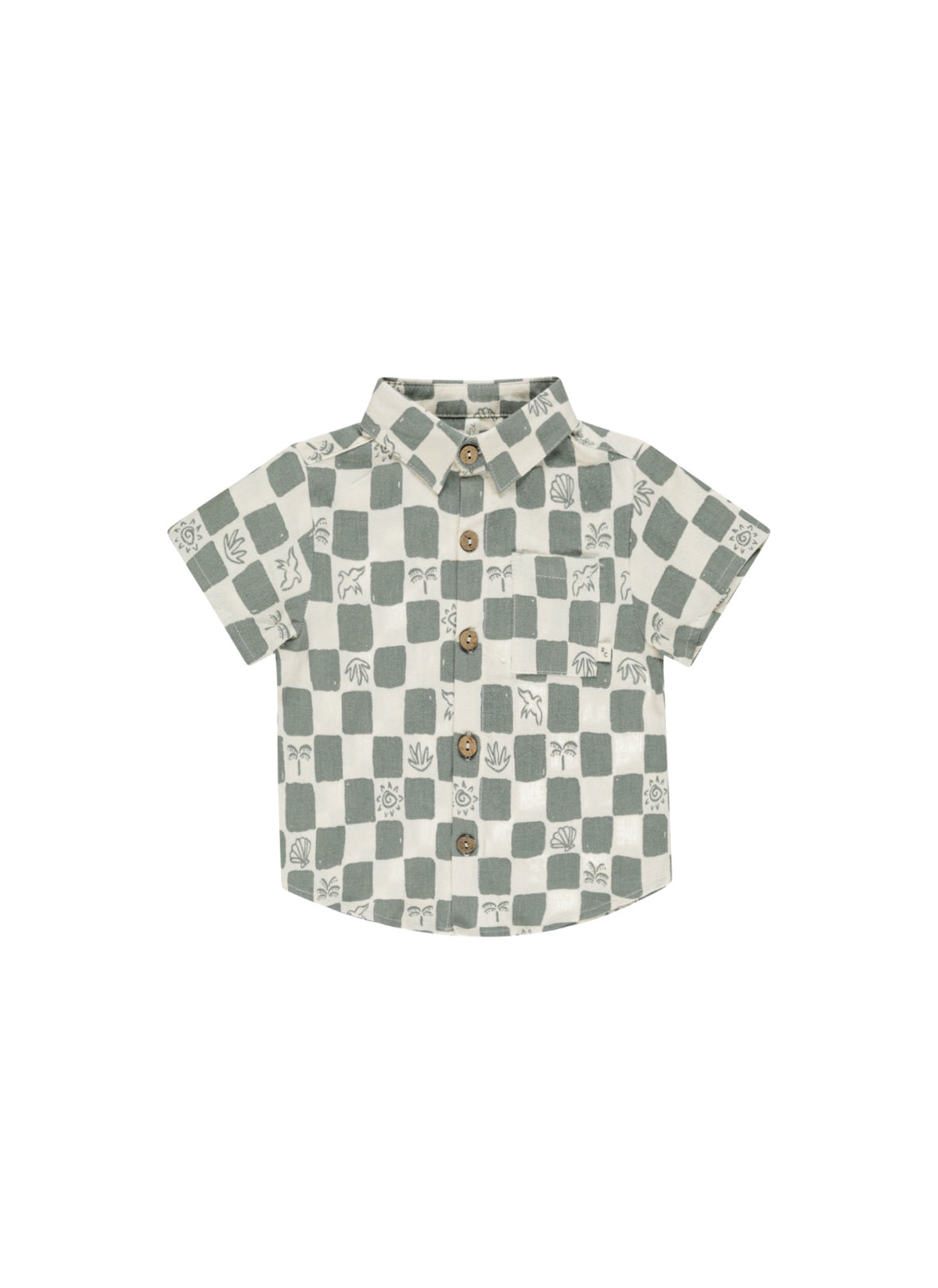 Collared S/S Shirt-coastal check