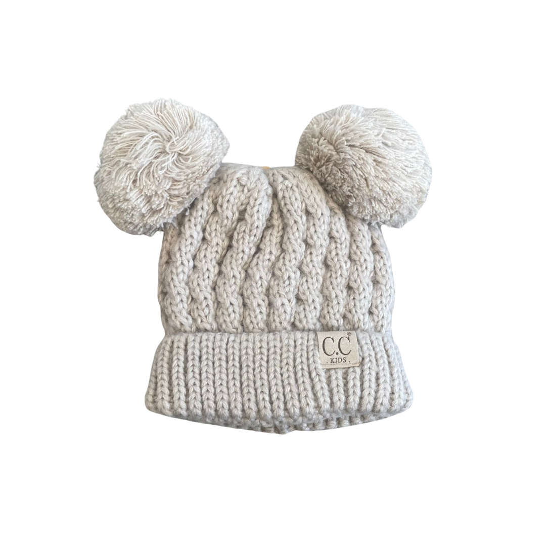 Puff Ball Eared Beanie