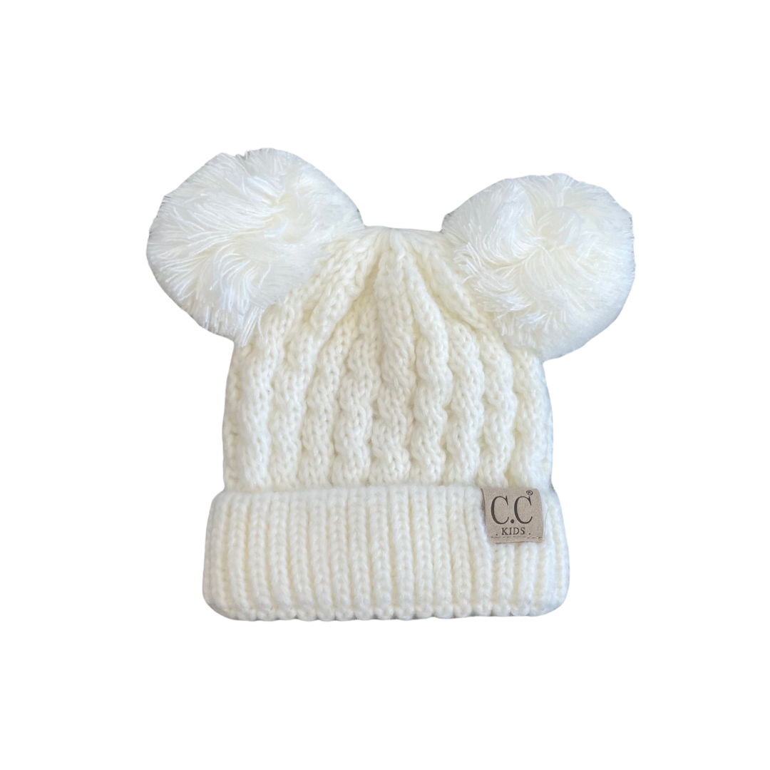 Puff Ball Eared Beanie