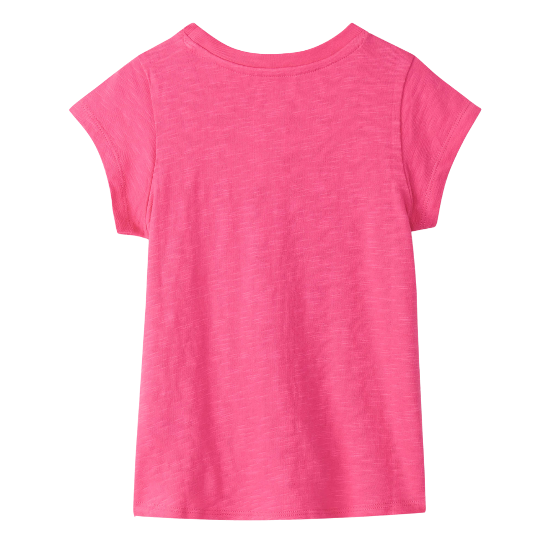 Chiffon Heart Tie Front Tee