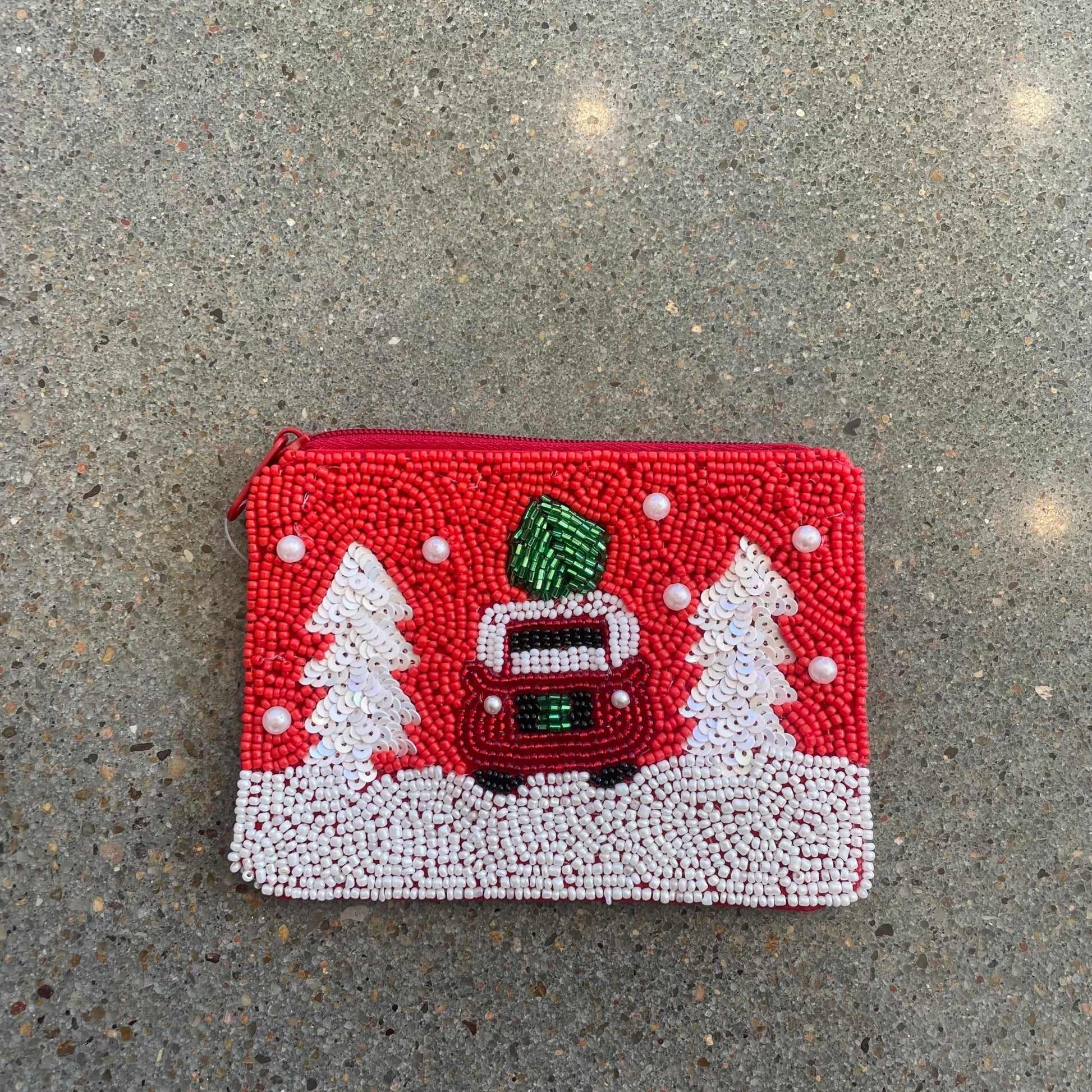 Beaded Christmas Coin Purse - Wren Harper