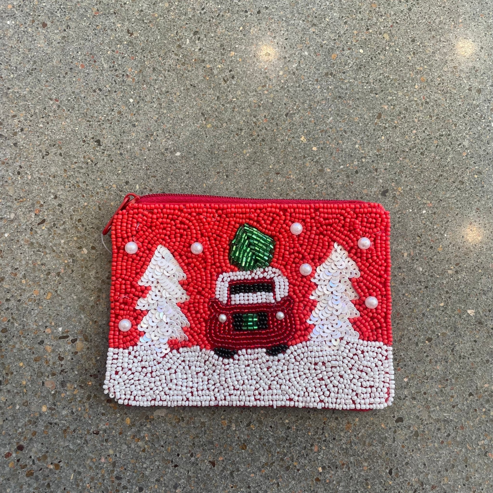 Beaded Christmas Coin Purse - Wren Harper