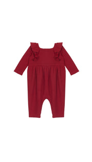 Berry & Olive Waffled Romper - Wren Harper