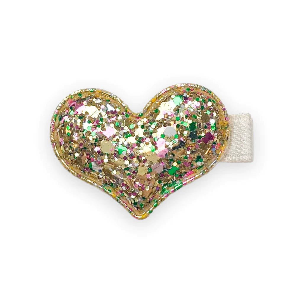 Glitter Heart Hair Clip - Wren Harper