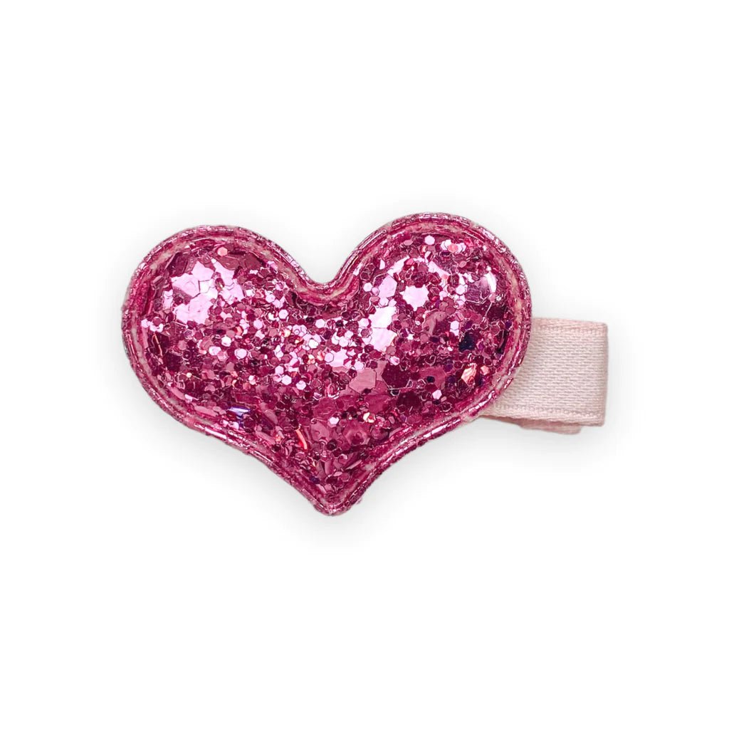 Glitter Heart Hair Clip - Wren Harper