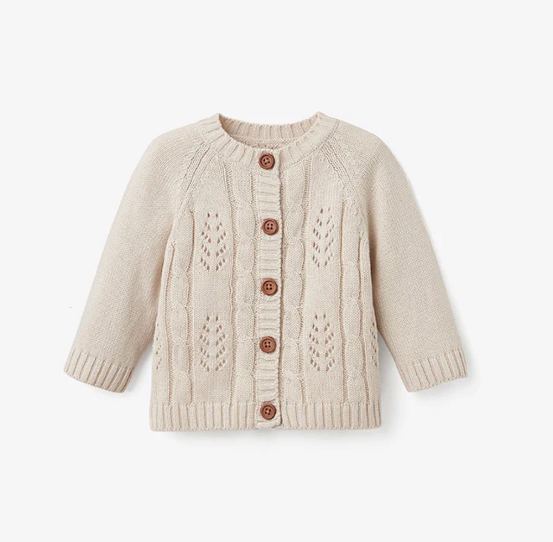 Leaf Cardigan Wheat - Wren Harper