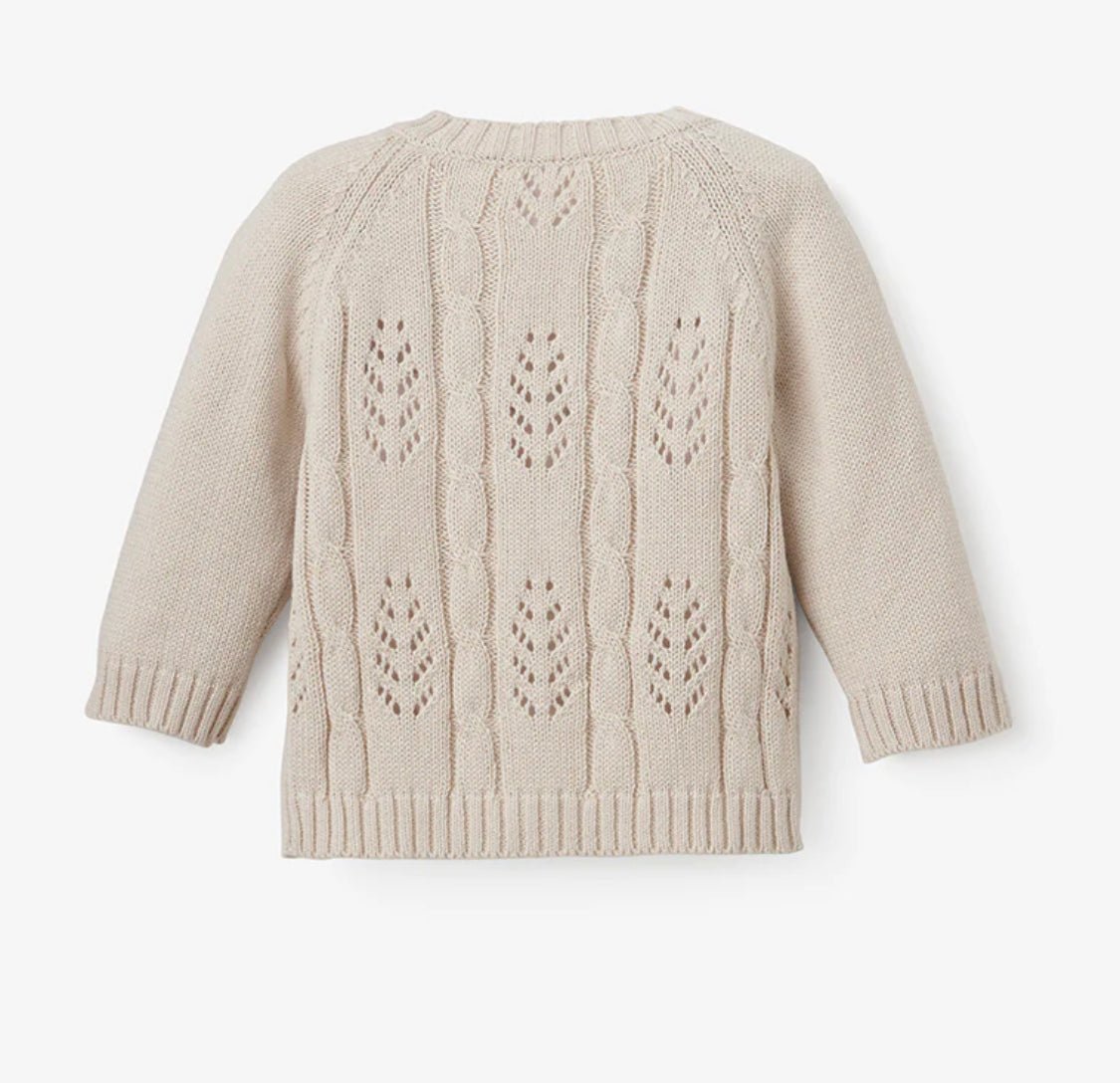 Leaf Cardigan Wheat - Wren Harper