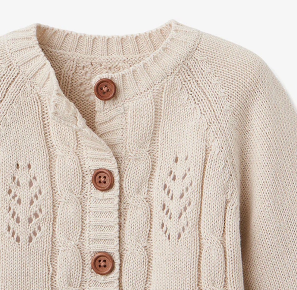 Leaf Cardigan Wheat - Wren Harper