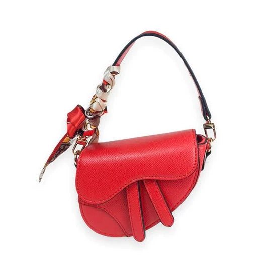 Mini Saddle Purse with Scarf - Wren Harper