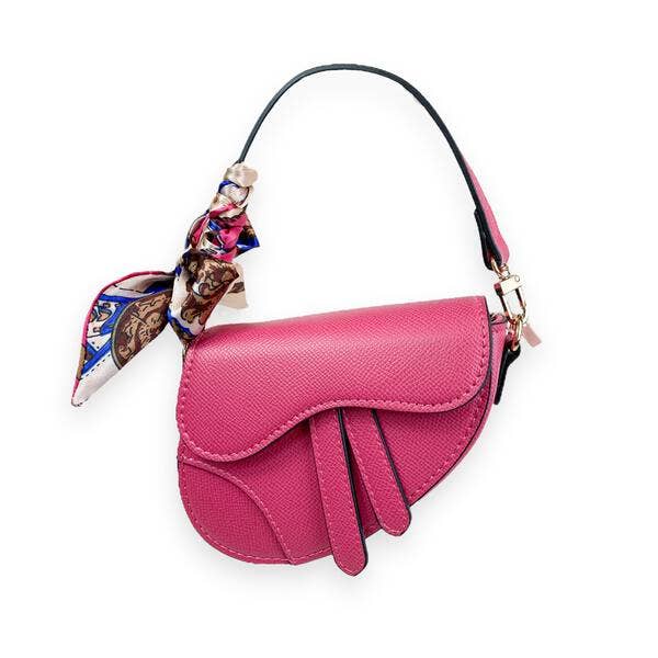 Mini Saddle Purse with Scarf - Wren Harper
