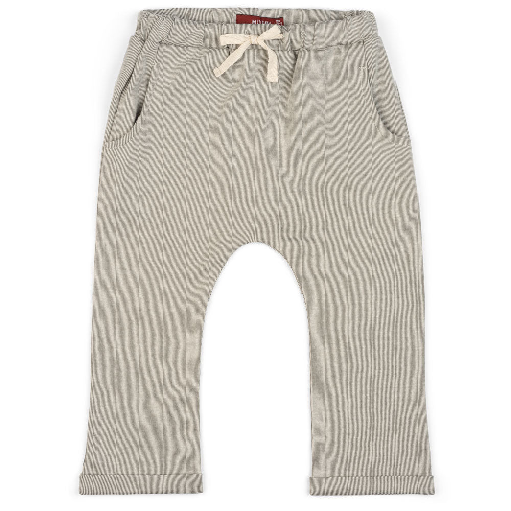 Organic Jogger Grey Pinstripe - Wren Harper