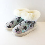 Sequin Star Furry Boot - Wren Harper