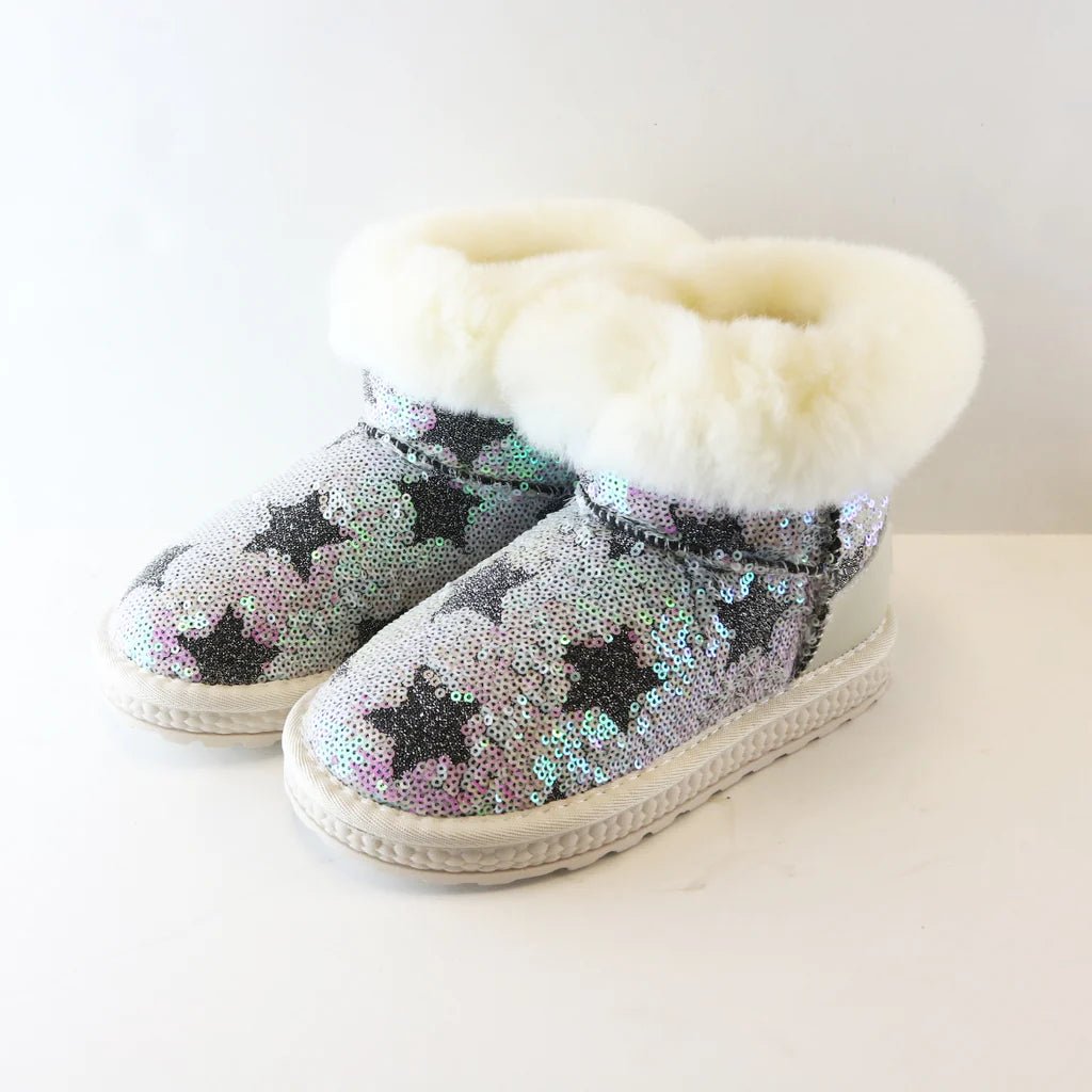 Sequin Star Furry Boot - Wren Harper