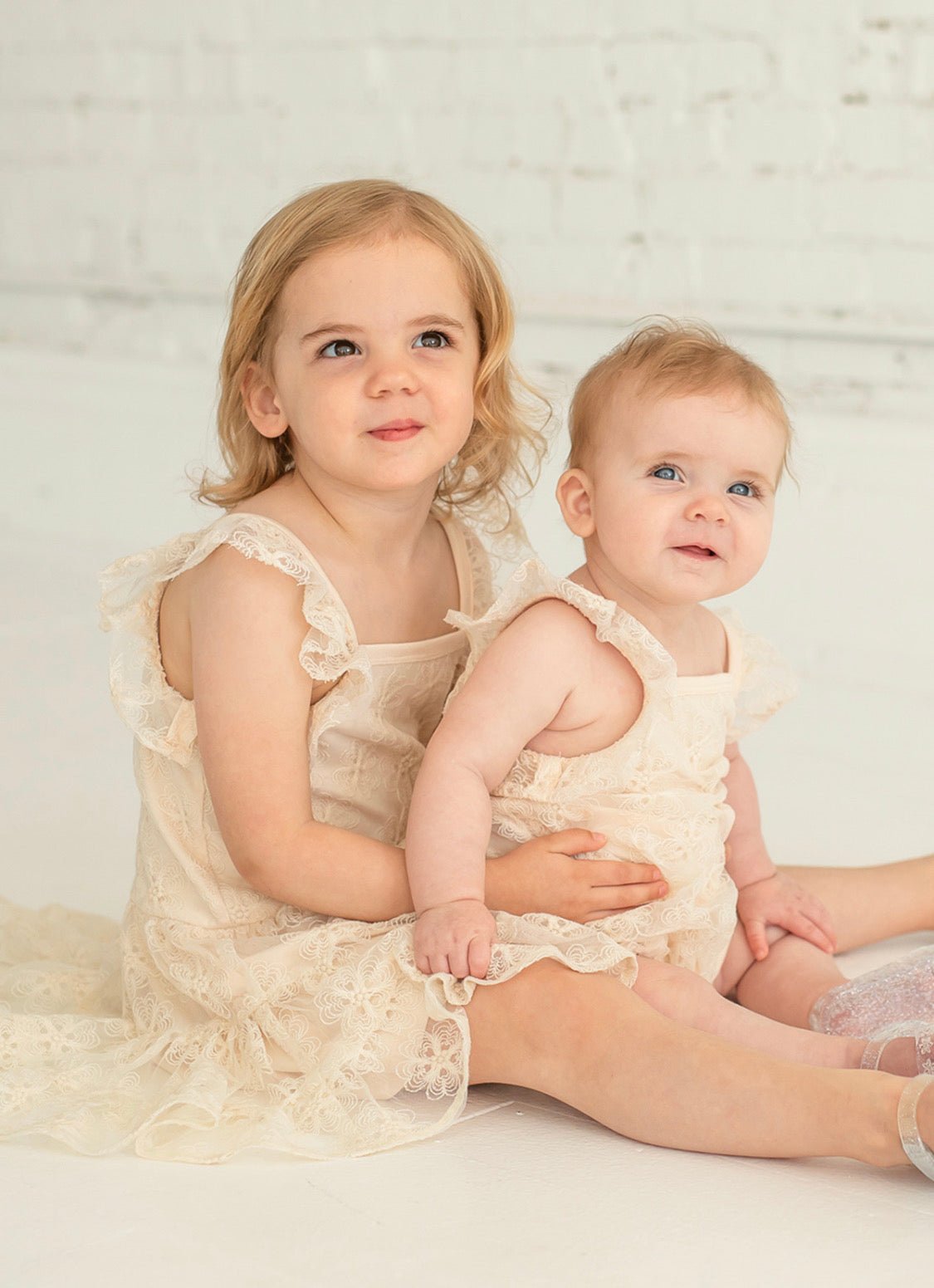 Vanilla Bean Embrodiery Net Romper - Wren Harper