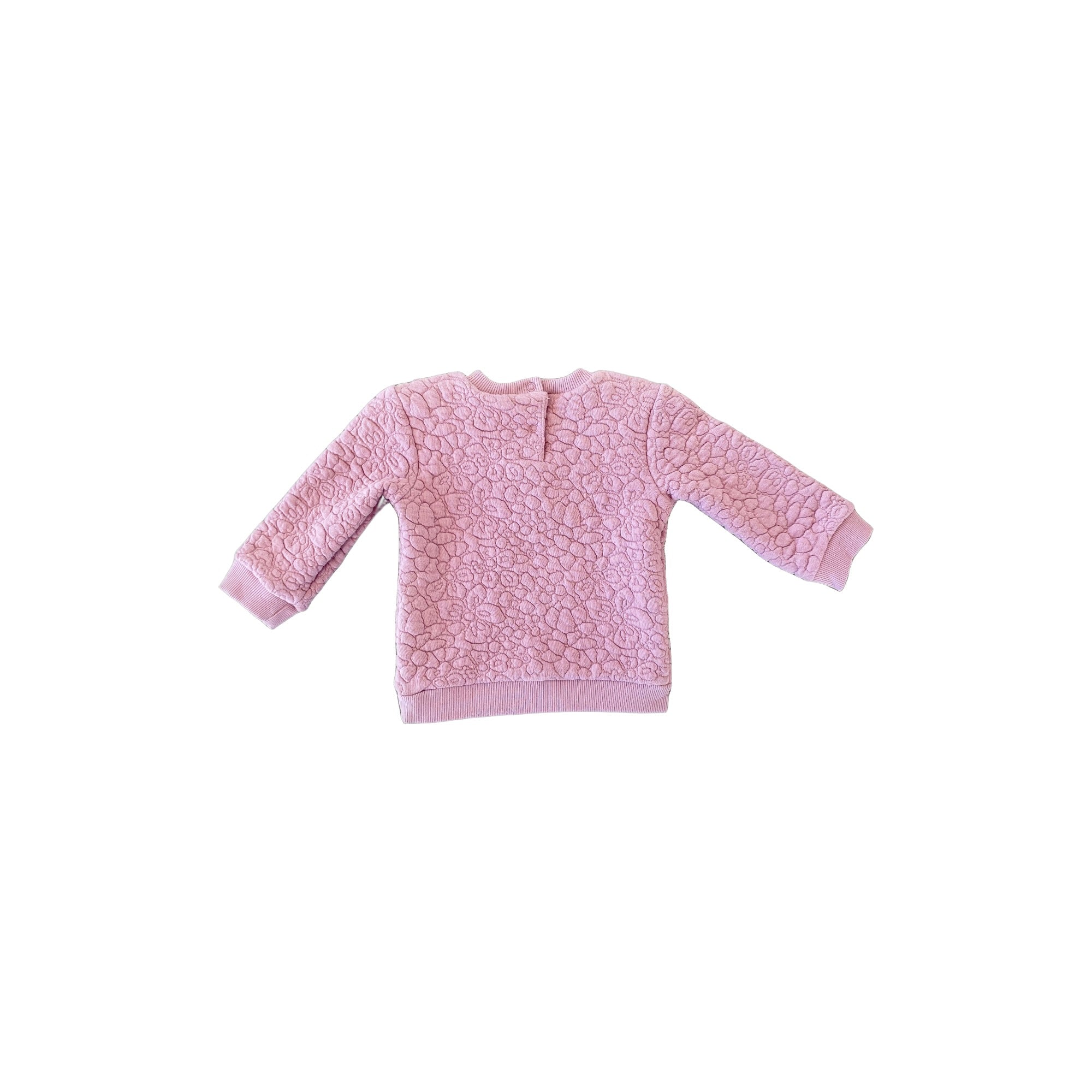 L/S Quilted Knit Sweatshirt w/Ruffle