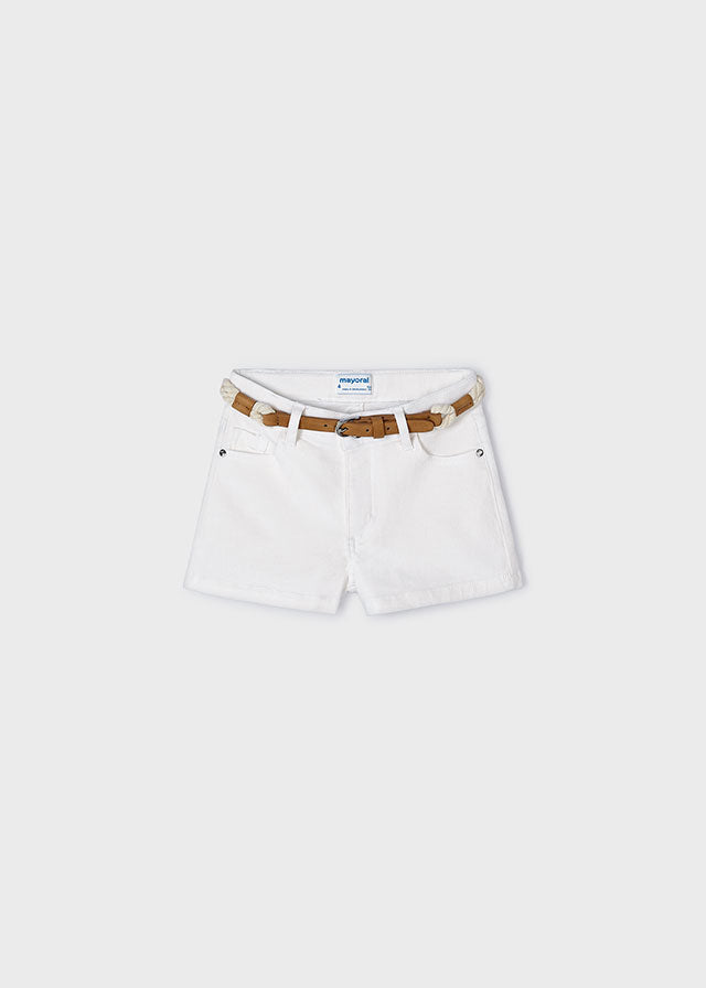 Twill Belted Shorts