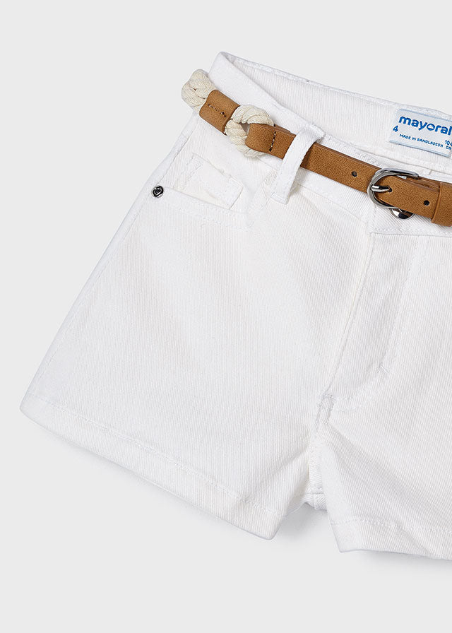 Twill Belted Shorts