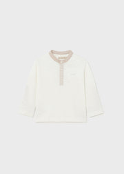 Half Button Long Sleeve Tee