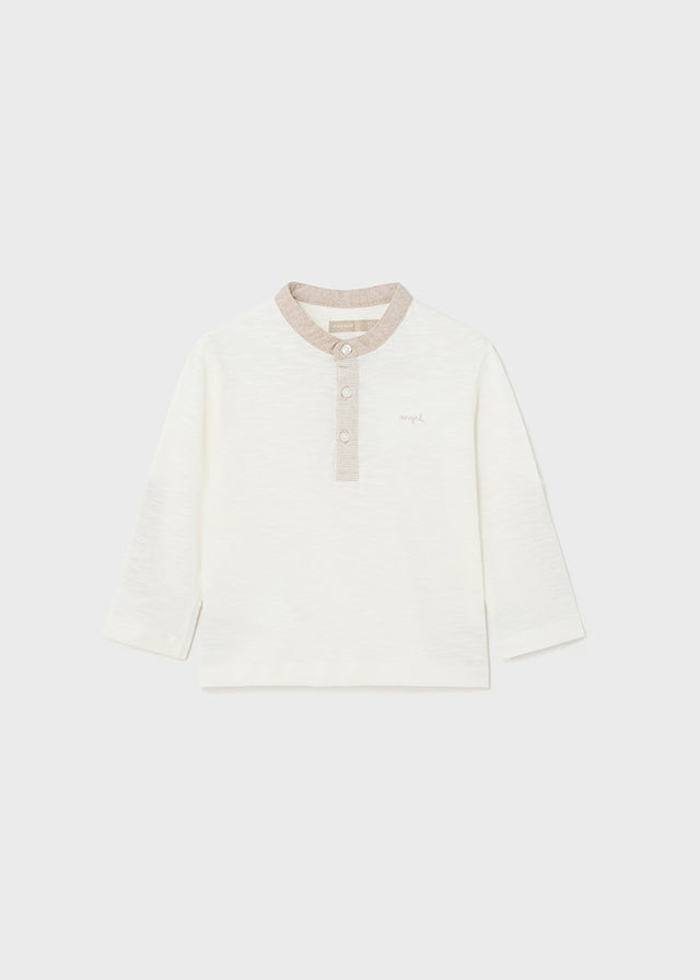 Half Button Long Sleeve Tee