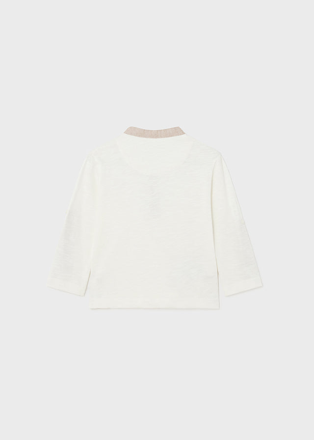 Half Button Long Sleeve Tee