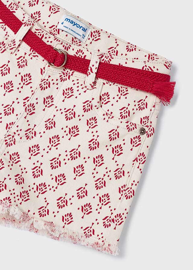 Floral Belted Shorts