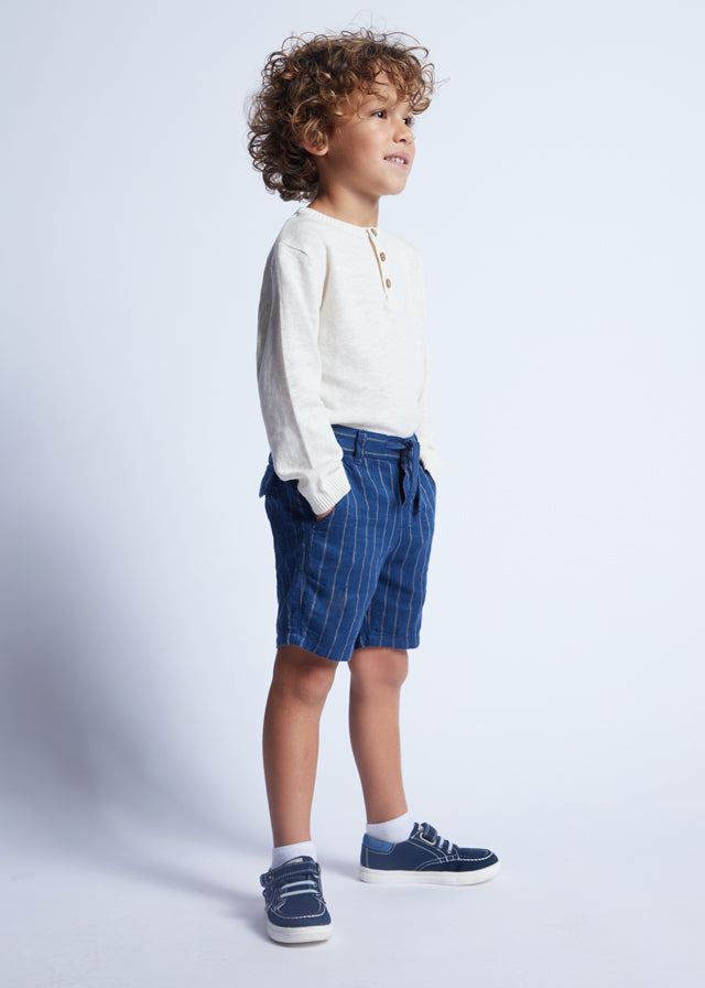 Striped Linen Shorts