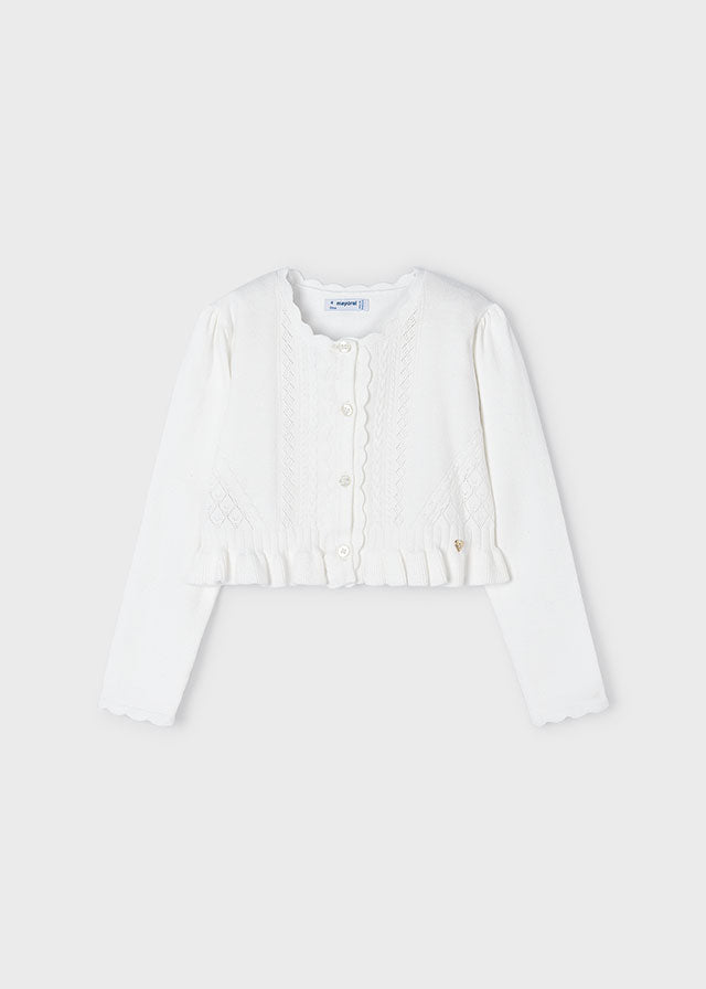 White Knit Cardigan