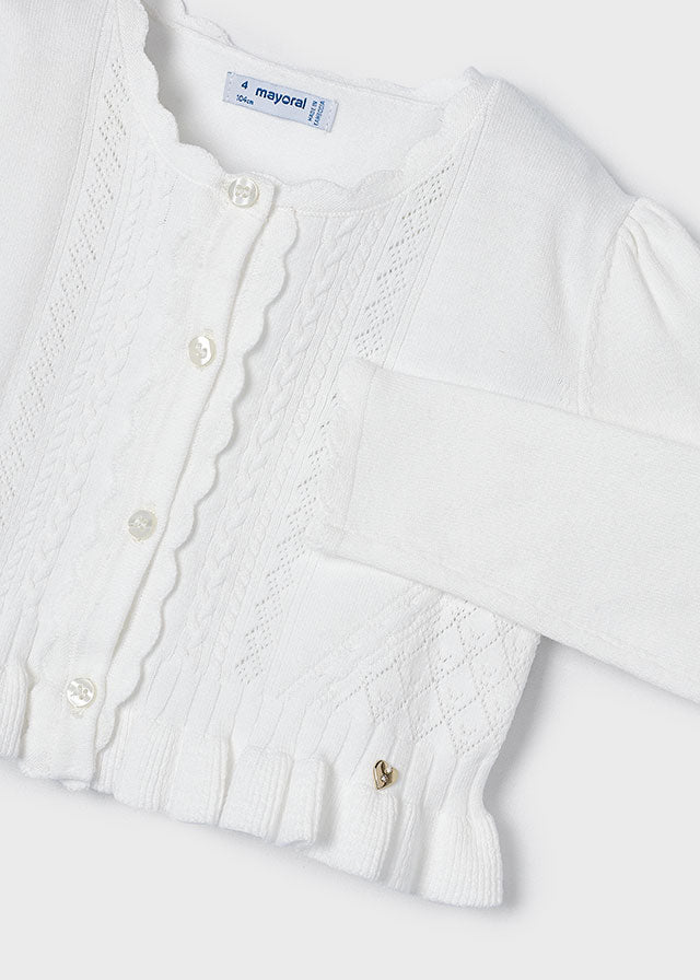 White Knit Cardigan
