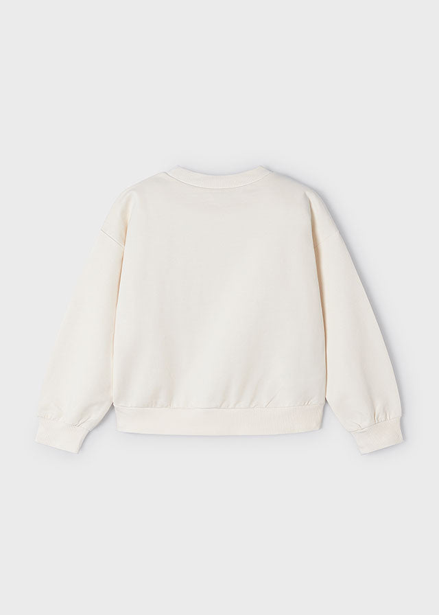 Chic Embellished Girl Pullover
