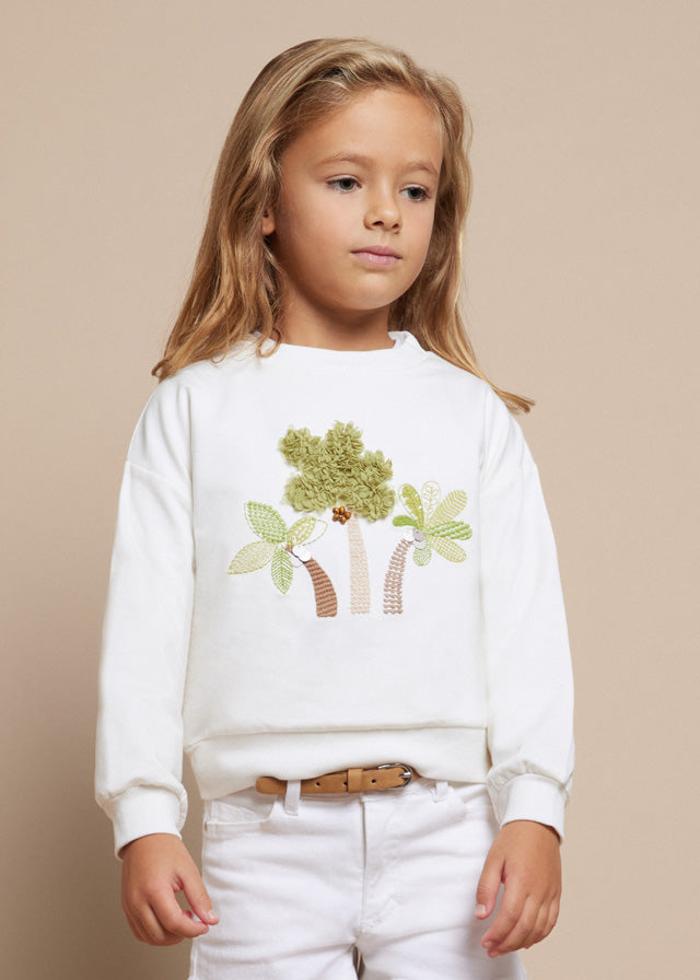 Tree Embroidered Pullover