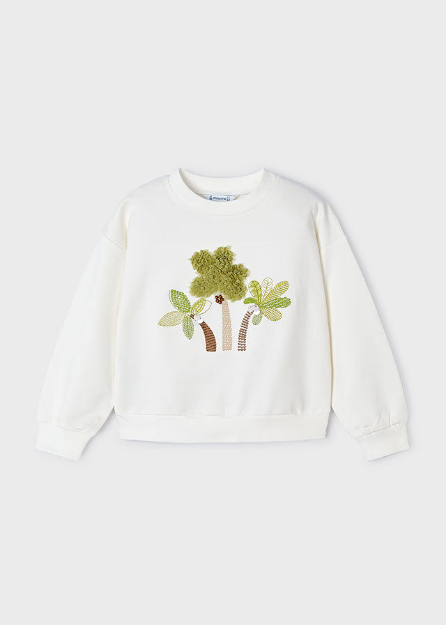 Tree Embroidered Pullover