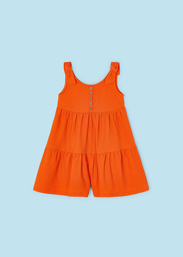Orange Buttoned Romper