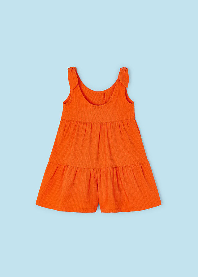 Orange Buttoned Romper