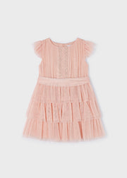 Pink Pleated Tulle Dress