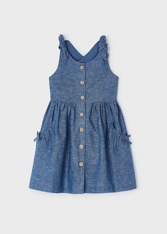 Buttoned Linen Dress