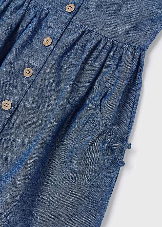 Buttoned Linen Dress