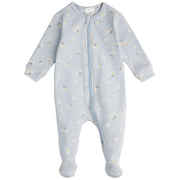 Baby Blue Floral Sleeper Knit