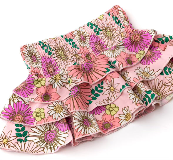 Retro Blossom Smock Skirt