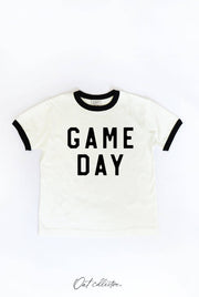 GAME DAY Toddler Ringer Graphic Top