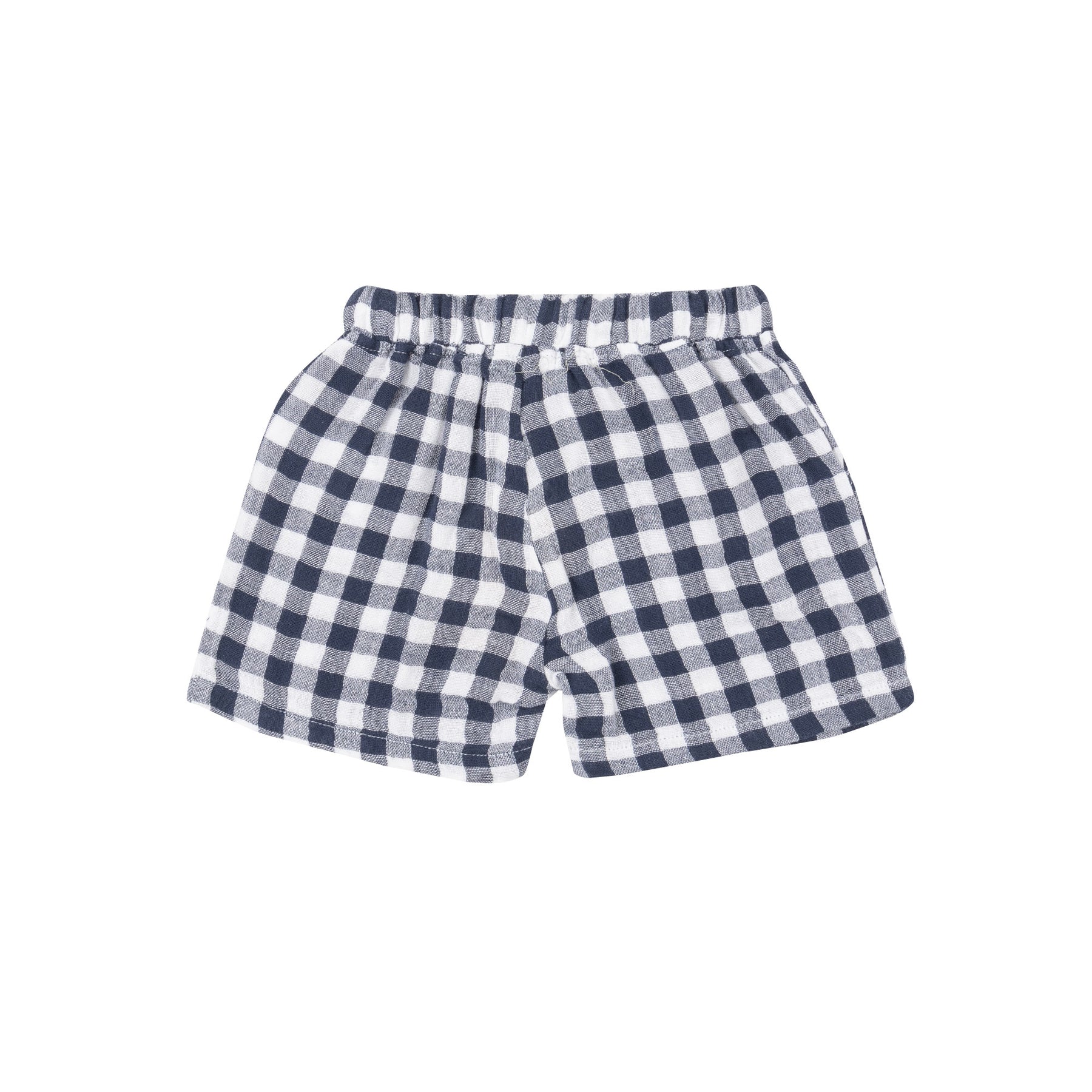 Gingham Navy Shorts