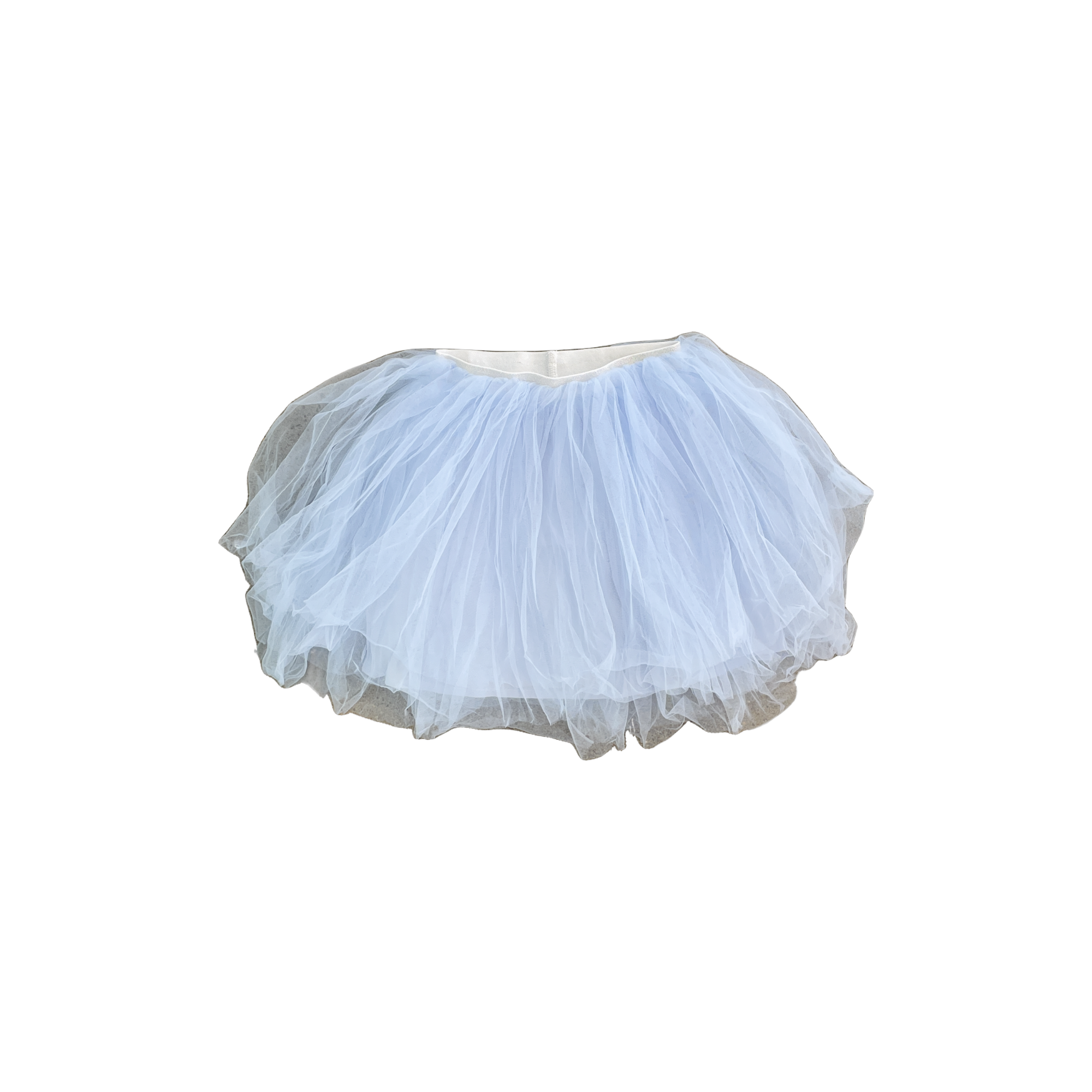 Tulle Tutu Skirt with Silver Glitter Waistband