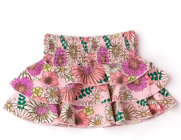 Retro Blossom Smock Skirt