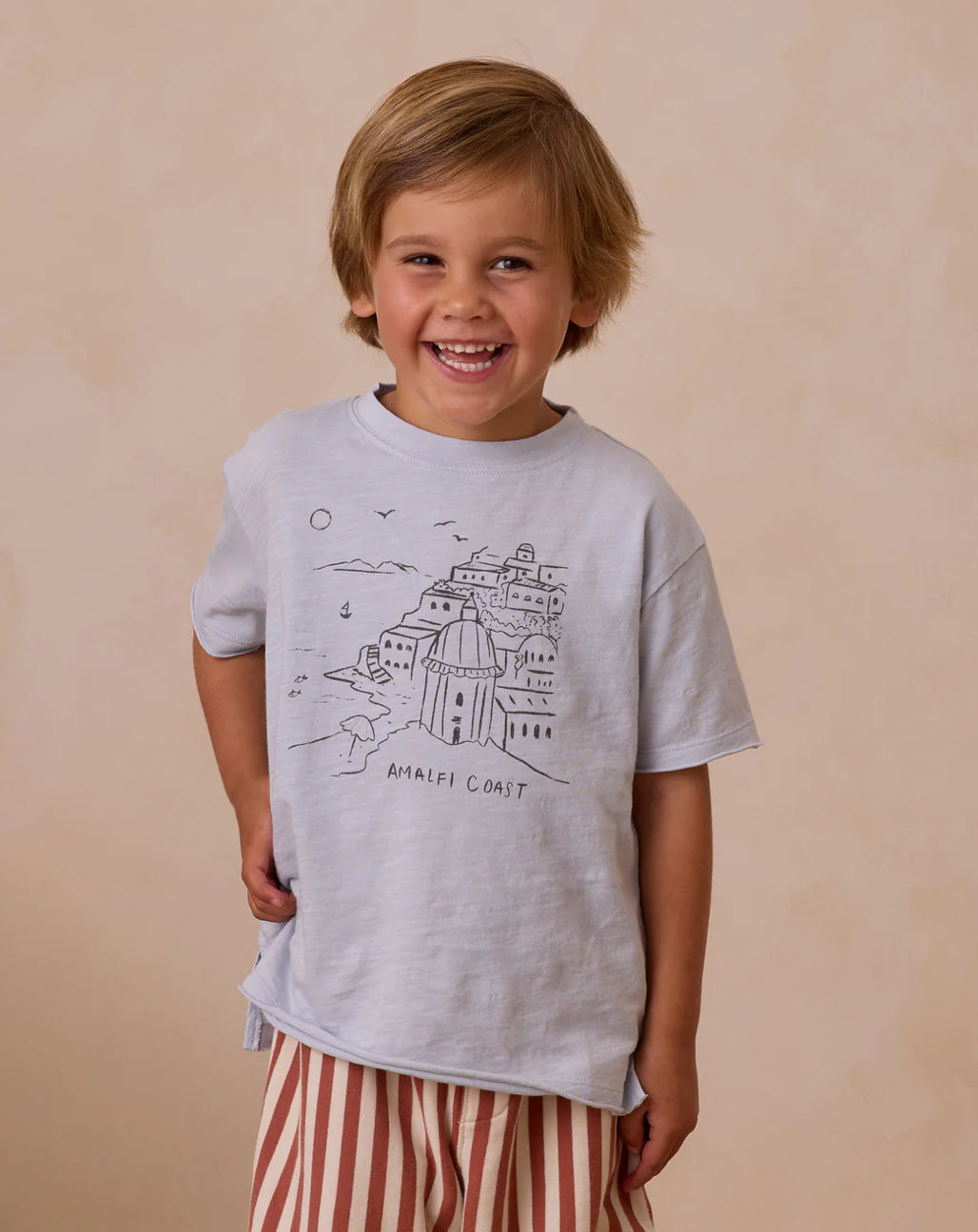 Raw Edge Tee-Amalfi Coast