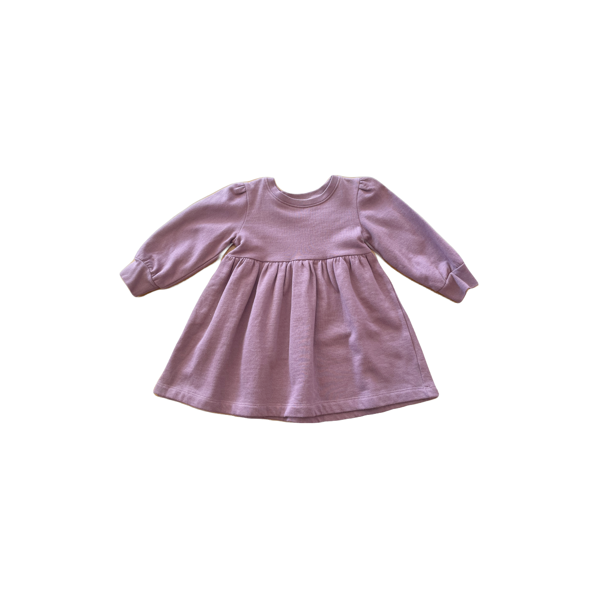 L/S Plum Crewneck Fleece Dress