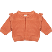 Terry Apricot Bomber Jacket