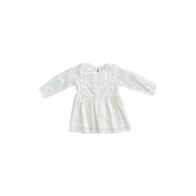 L/S Embroidered Dress Cream