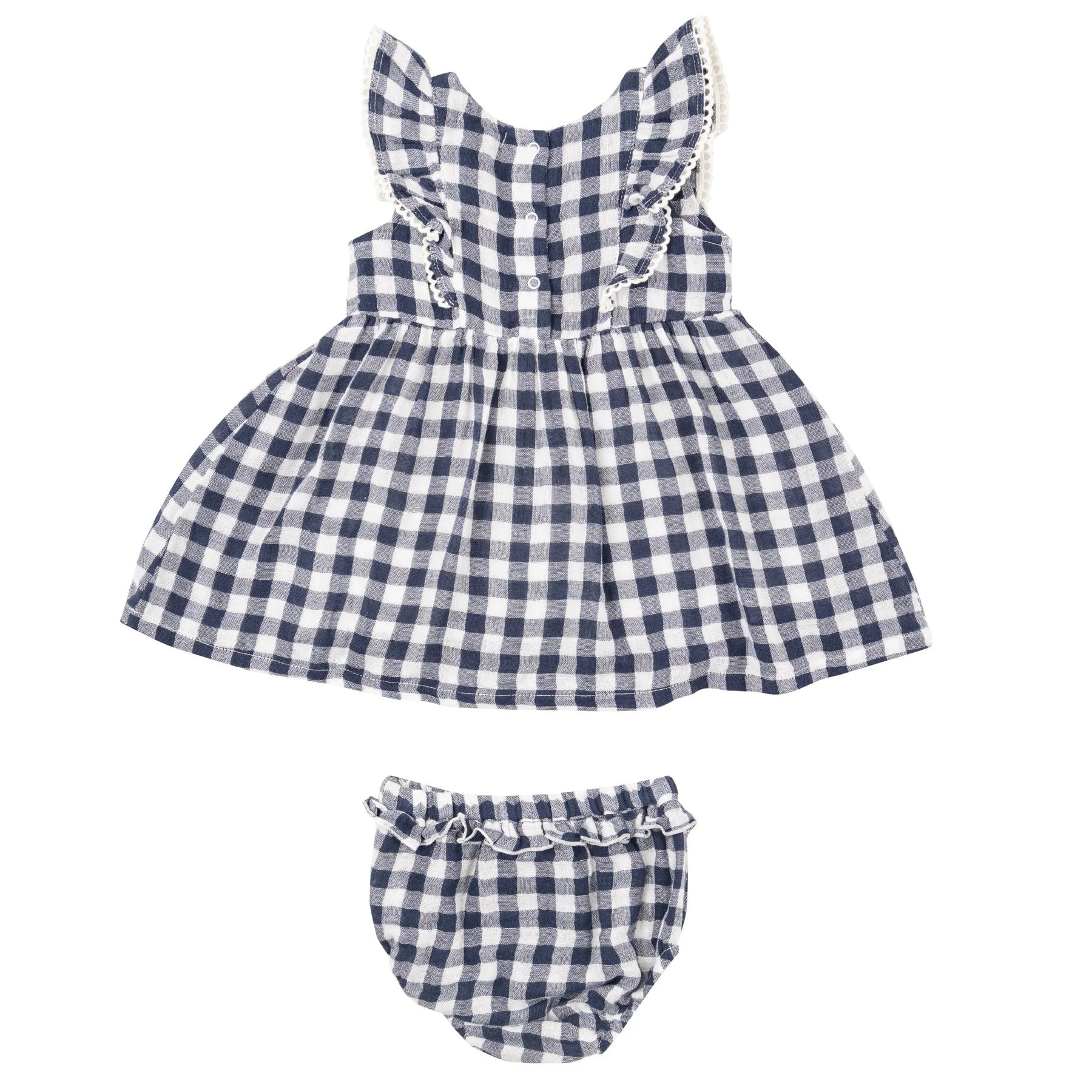 Gingham Navy Dress Set