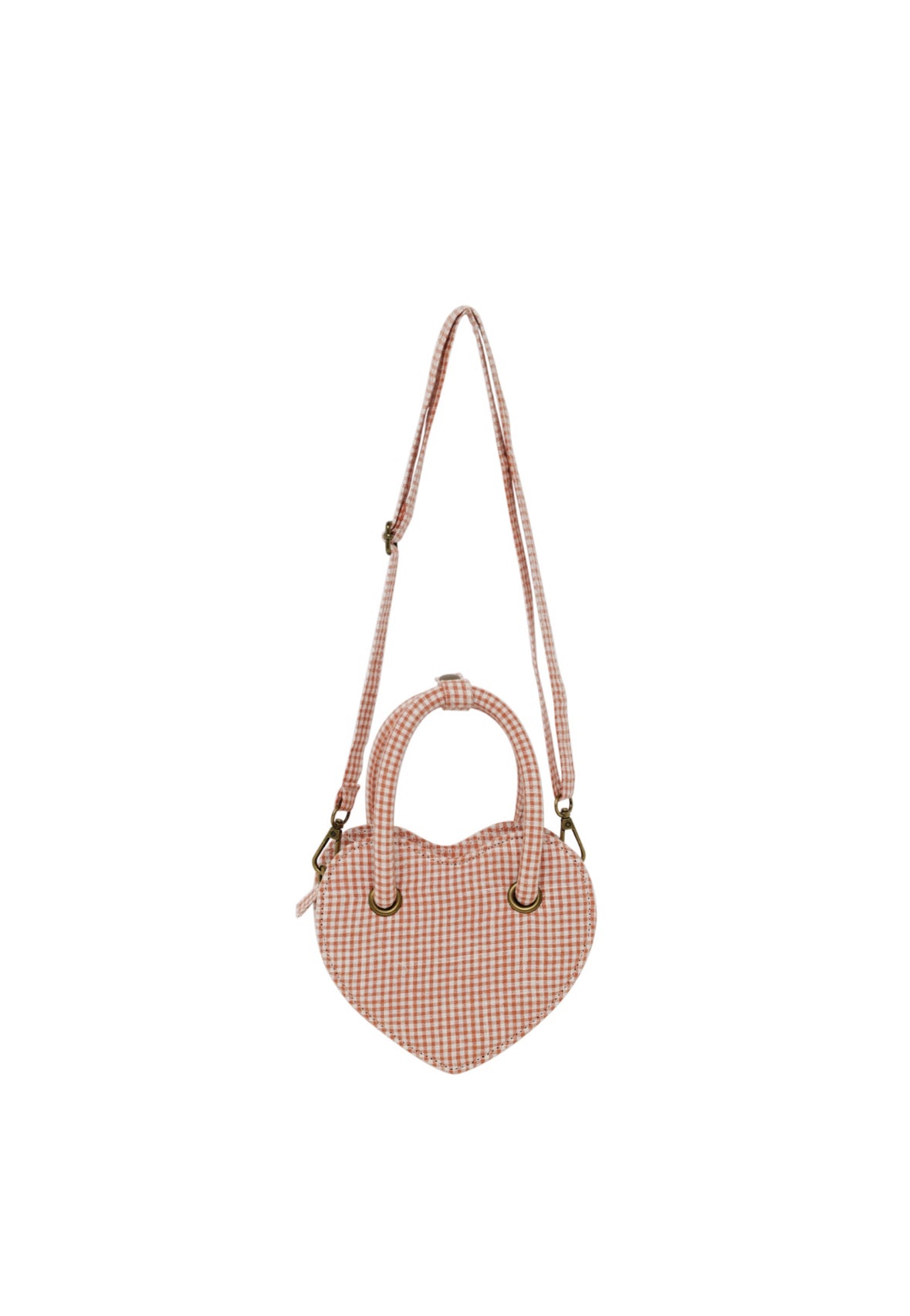 Heart Purse-Poppy Gingham