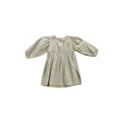 Long Puff Sleeve Stripe Dress Granite